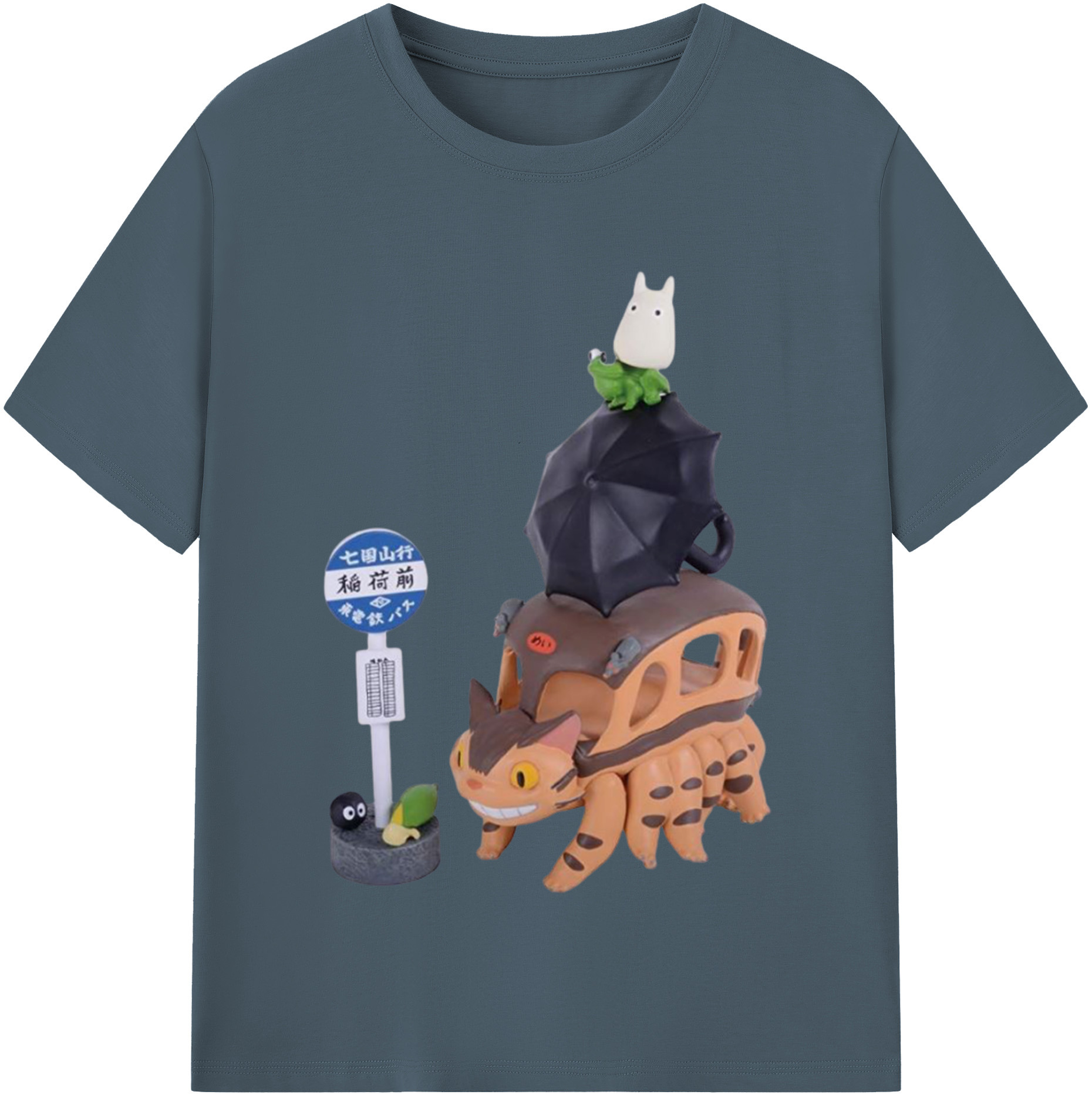（画像用） となりのトトロ 草壁メイ 草壁サツキ My Neighbor Totoro Satsuki Kusakabe Mei Kusakabe 綿100％半袖Tシャツ（フロントプリント）